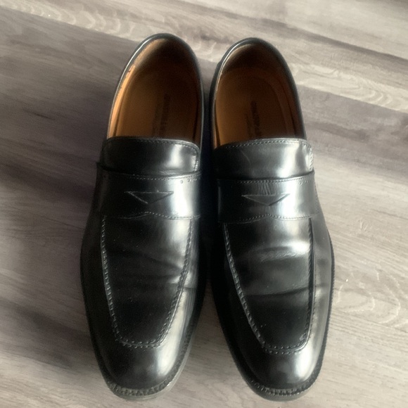 Johnston Murphy Men’s Black Penny Loafer slip on dress shoes size 9.5 Sheepkskin - Picture 2 of 8